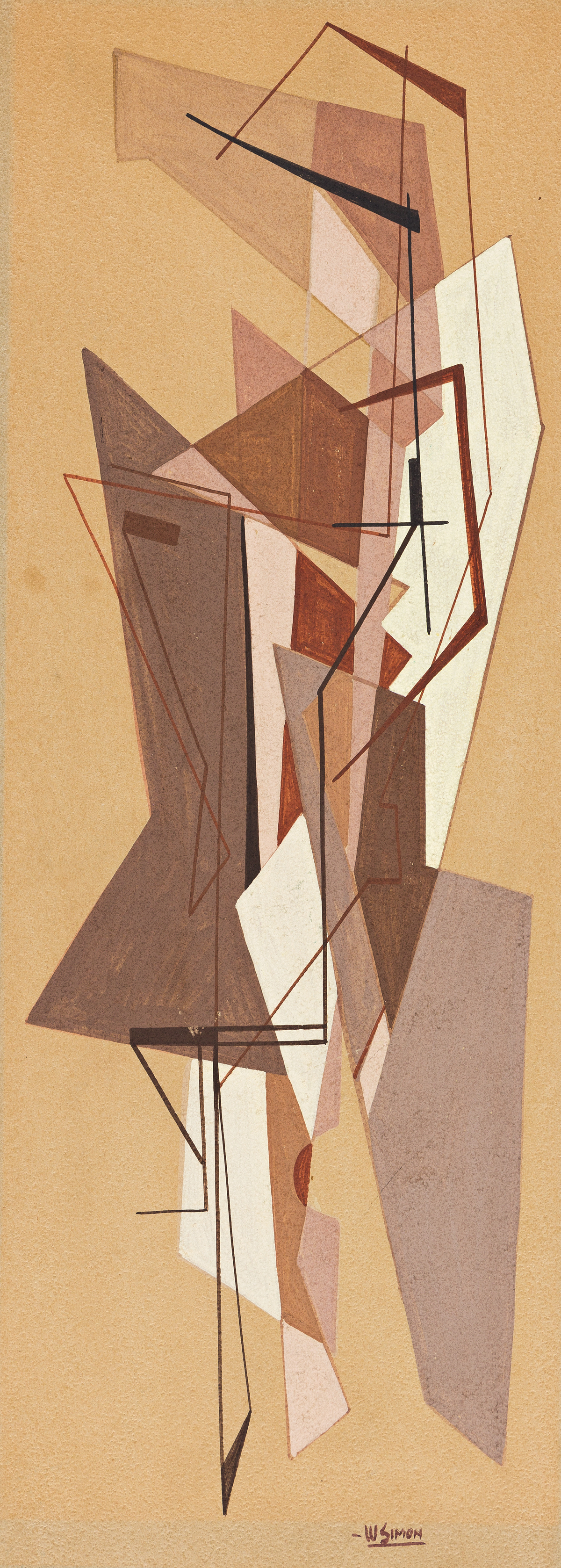 WALTER AUGUSTUS SIMON (1916 - 1979) Untitled (Study in Brown).